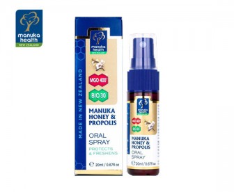 Manuka Health 蜜纽康 蜂胶蜂蜜口腔喷剂 20毫升 含MGO400+麦卢卡蜂蜜&Bio30+蜂胶 (4岁以上适用) Manuka Health 蜜纽康 蜂胶蜂蜜口腔喷剂 20毫升 含MGO400+麦卢卡蜂蜜&Bio30+蜂胶 (4岁以上适用)